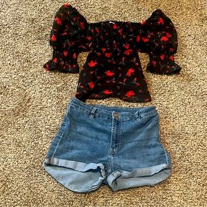 Blue shorts in a size 10